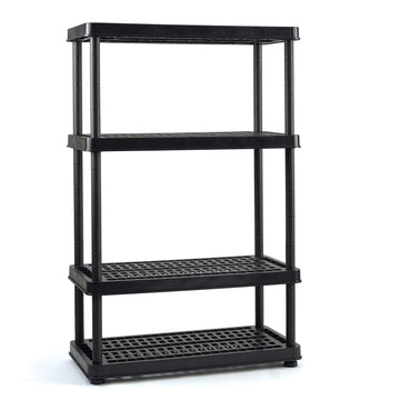 Unité de stockage/étagère résine/plastique à 4 tablettes réglables TuffStore