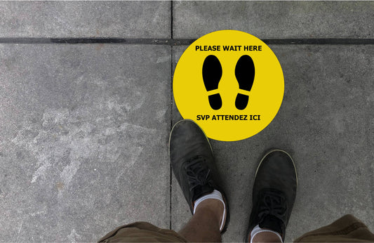 Package of 7 social distancing stickers